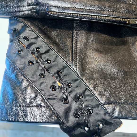 D&G Dolce and Gabbana lamb leather crop jacket Panthers 42IT - Picture 7 of 7